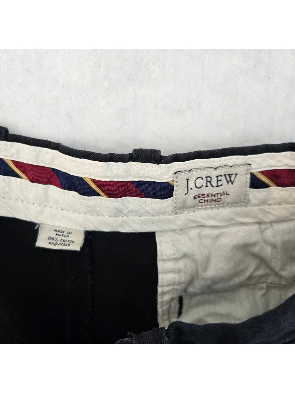 J.Crew Essential Chino Pants Men's 34x33 Navy Blue Straight Leg Cotton Casual